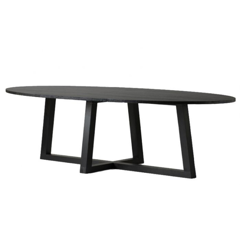 Black Stain Table Ash Wood – Bold and Striking Design