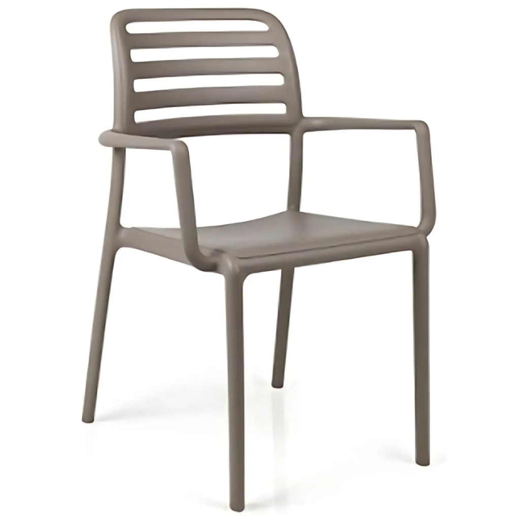 ALEJANDRA RESIN ARM CHAIR TAUPE
