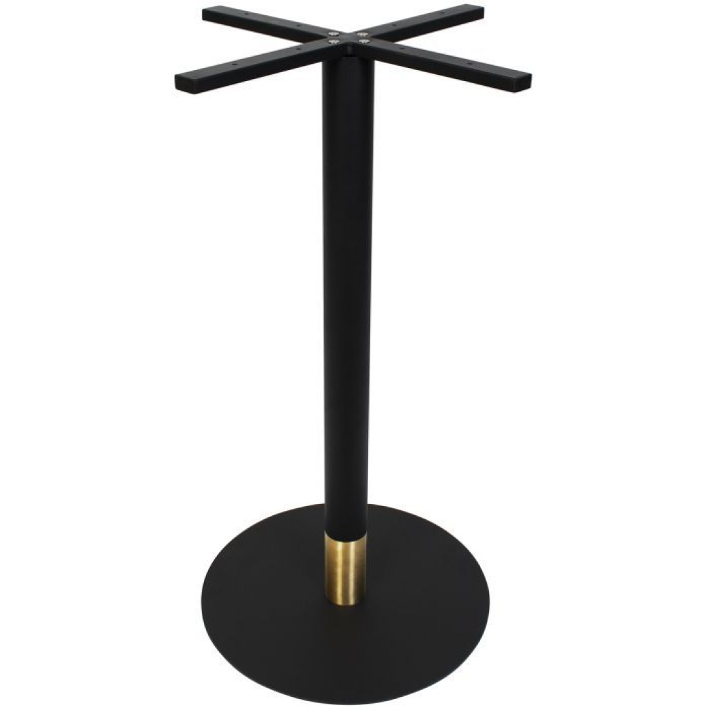TIVOLI BLACK AND BRASS COLLAR DRY BAR TABLE BASE