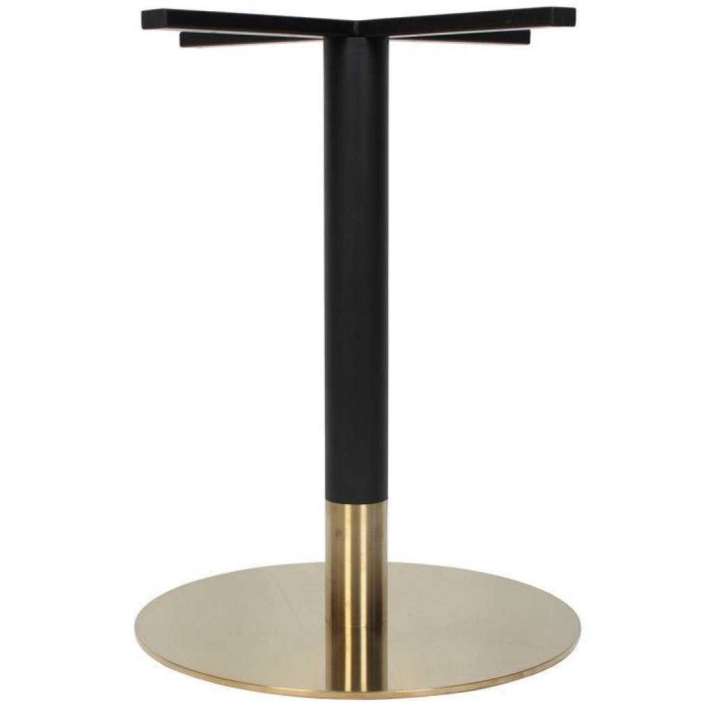 TIVOLI BLACK AND BRASS DISC TABLE BASE