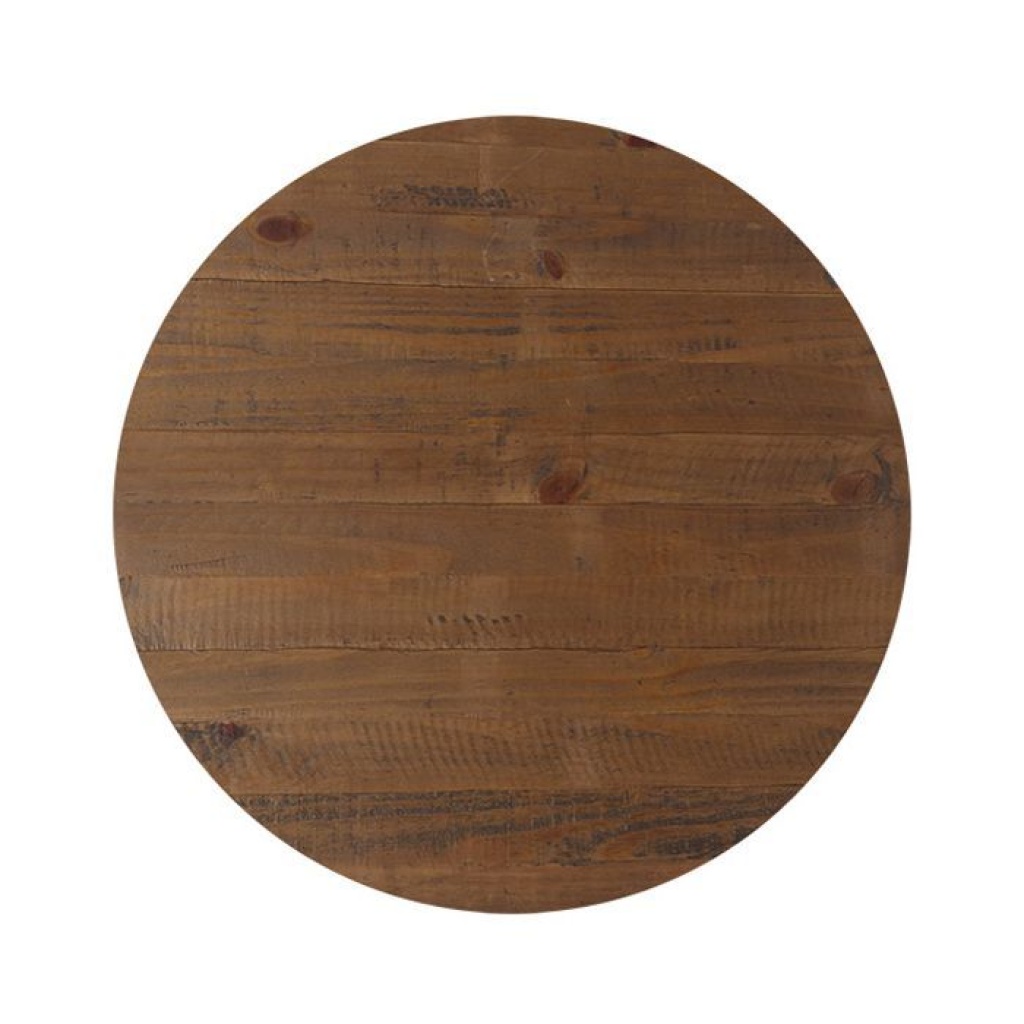 Omni Round Rustic Walnut Wood Table Top
