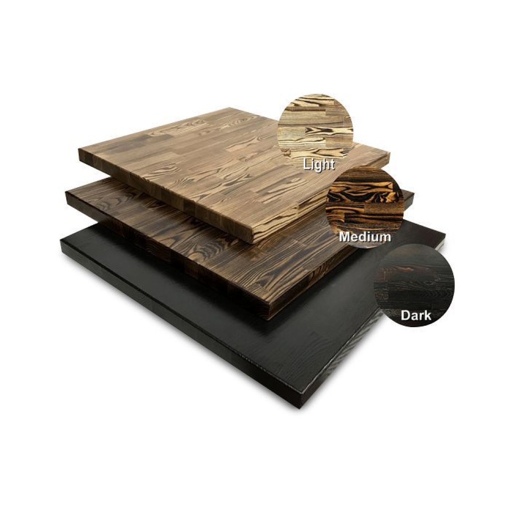 ASH WOOD TABLE TOPS – CARBONIZED DETAIL