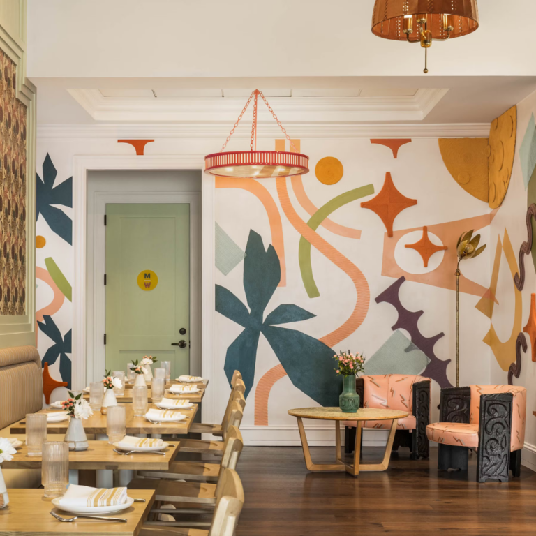 Colorful dining area