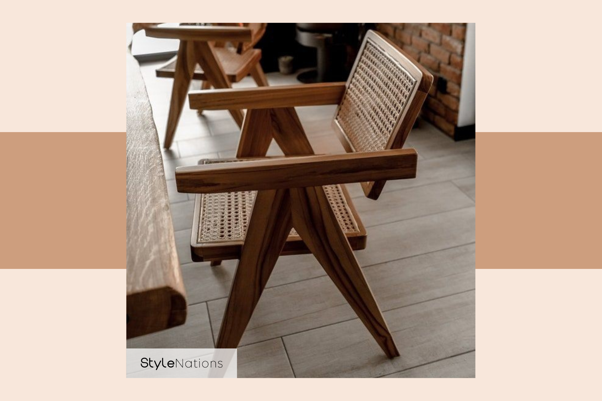 woven wood Armchair