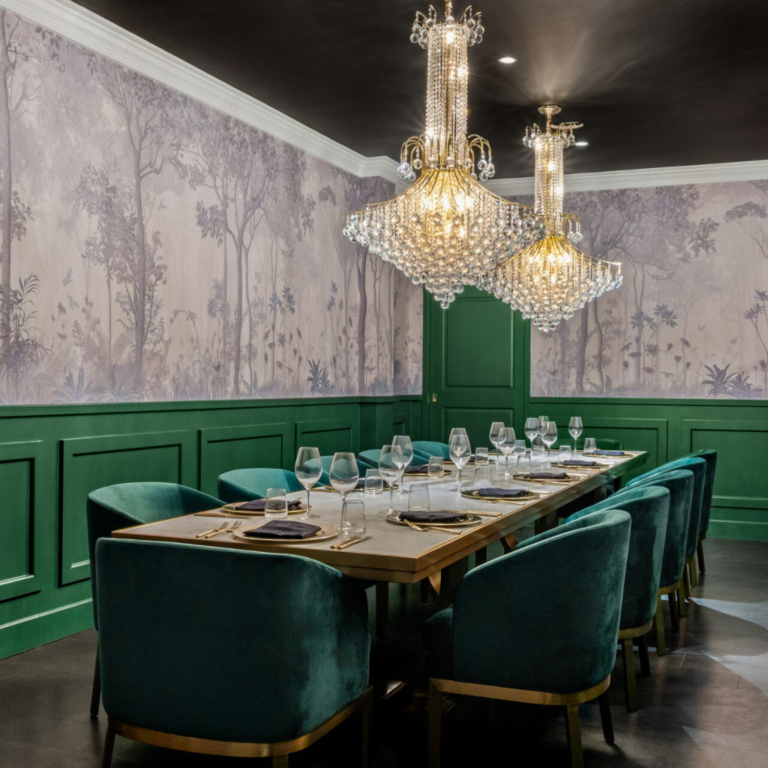 Green Dining Chair, and Communal Table