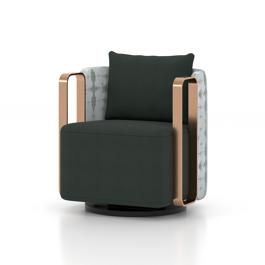 Swivel Base Lounge Chair Rev2-Angled