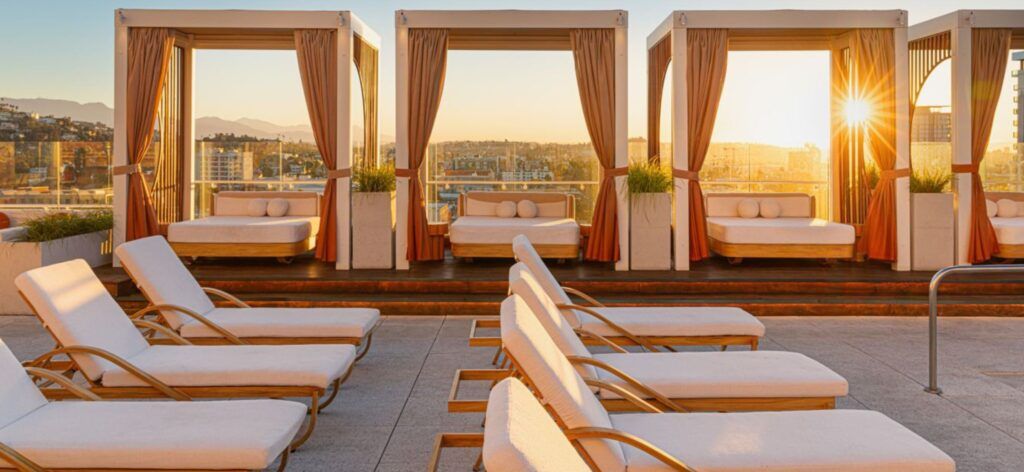 W Hollywood Hotel Outdoor Loungers